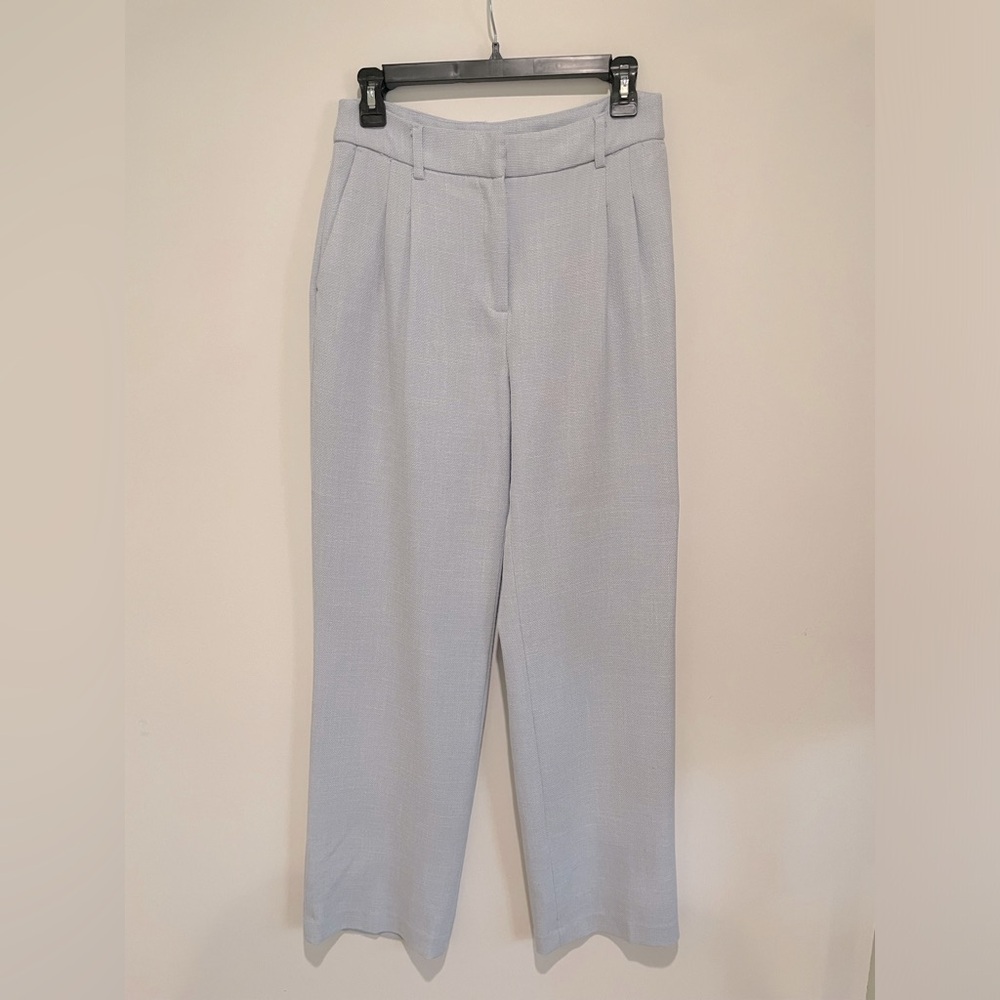 House of Harlow 1960 High Waisted Wide Leg Ice blue Pant Size 4